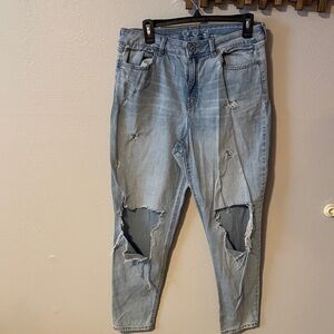 Juniors Distressed Light Blue Jeans